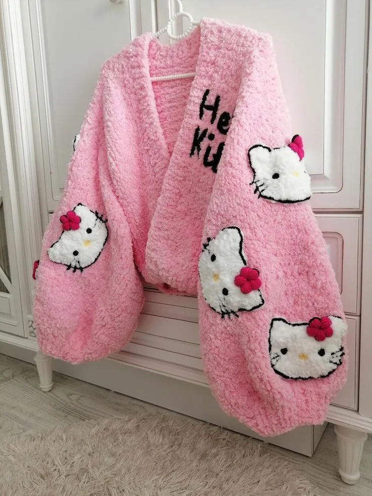 Örgülü Hırkalar Pembe