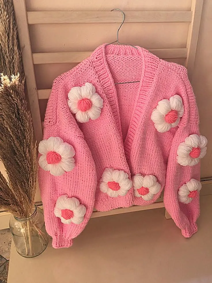 Örgülü Hırkalar Pembe